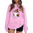 thumbnail image 2 of Halloween Crewneck Sweatshirt Women Pumpkin Coffee Shirt Cute Ghost, 2 of 5