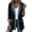 Black women denim blazer long sleeve a1, variant on Women Collar Long Sleeve Denim Blazer, Casual Button Front Jacket, Soft Stretchy Layering Piece for Office Travel Weekend Outings, Gray S