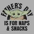 thumbnail image 2 of Boy's Star Wars: The Mandalorian Grogu Father's Day is for Naps & Snacks  Graphic Tee Athletic Heather X Large, 2 of 5