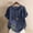 Blue, variant on Black*Friday Discounted Items under $5 GaThRRgYP Summer Beach Short Sleeve Blouse - Women's Tops,Women Casual and Linen Round-Neck Top Printed Short Sleeve Button T-shirt Blouse Navy XXL