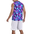 thumbnail image 2 of Sikiie Flower Happy Skull Basketball Jersey Reversible Men's Mesh Athletic Sports Shirts Training Practice S-4XLSmall, 2 of 6