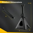 thumbnail image 3 of Costway 4 Paires Supports de Prise Capacité 13 000 lbs avec Hauteur Réglable 14 Pouces-23 Pouces, 3 of 8