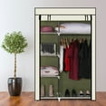 thumbnail image 4 of Tcbosik 64" Portable Closet, Dustproof Cloth Wardrobe, Storage Rack Garment Shelf Organizer, 4 of 5