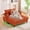 Orange, variant on 56'' Oversized Chaise Lounge Chair Indoor, Comfy Corduroy Chaise Sofa Recliner Bed Upholstered Sleeper Couch Bed with USB Charging, LED, Cup Holder, Side Pocket for Living Room (Mustard Yellow)
