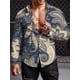 thumbnail image 1 of Camisa de manga larga de estilo étnico personalizada, tendencia de otoño, ropa para hombre, camisa de manga larga con solapa retro para hombre, camisa grande con botones, 1 of 6