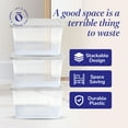 thumbnail image 5 of Open Box Homz 6 Qt Secure Latching Plastic Container Bin w/ Lid 10 Pack, 5 of 11
