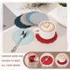 thumbnail image 3 of Juego de 4 posavasos redondos de silicona Uxcell, manteles individuales de 4", manteles para mesa de comedor resistentes al calor, impermeables y a prueba de aceite para la cocina, rojo (flor), 3 of 6