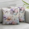 thumbnail image 3 of BANET Brown Cream Grey Pink Pillow Covers Watercolor Flower Couch Pillow Cases Rustic Abstract Modern Throw Pillows Set of 2 Farmhouse Home Decor for Room Bedroom Bed Cushion Outdoor  18x18in, 3 of 7