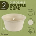 thumbnail image 4 of Brheez Disposable Souffle Cups - 100% Biodegradable & Compostable Bagasse Fiber, Natural, 2 oz, 100-pack, 4 of 7
