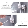 thumbnail image 2 of Dispensador automático de pasta de dientes con tubo exprimidor para cepillos de dientes, estantes de almacenamiento de ABS para colgar en la pared, 2 of 6