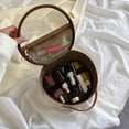 thumbnail image 1 of Bolsas de maquillaje de tejido de hierba Bolsa de lavado de gran capacidad para mujeres para regalos navideños M Sywqhk Cuidado Belleza, 1 of 4