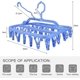 thumbnail image 2 of Sock Drying Rack, Clothes Drying Rack with 32 Clips, Foldable Windproof Sock Drying Rack for Underwe, 2 of 5