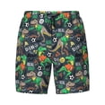 thumbnail image 4 of Lsque Mens Swim Trunks Dinosaur Plays Soccer Pattern - Bathing Suit Compression Liner - Beach Swim Shorts Swimwear - (S-3XL) - Stretch Quick Dry -Medium, 4 of 9
