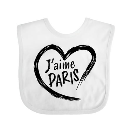 

Inktastic J aime Paris- I Love Paris- Heart Gift Baby Boy or Baby Girl Bib