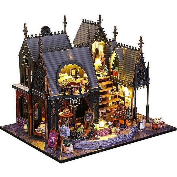 1-piece Luna Magic House DIY Hut Hand-assembled Model Villa Ornaments Exquisite Decompression Gifts for Boyfriends and Girlfriends Handmade Model Crea