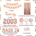 thumbnail image 7 of 18th Birthday Decorations for Girls Rose Gold, 18 Years Old Party Supplies, Made In 2004 Foil Balloons Happy 18th Birthday Sash Cake Topper Fringe Curtain for 18th Bday Decorations, 7 of 7