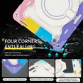 thumbnail image 2 of FJLBDE Case for iPad (A16) 11th/10th Generation 11 inch/10.9 inch 2025/2022 with 360 Kickstand, Shoulder Strap Carrying Protective Cover, Multicolor Pink, 2 of 6