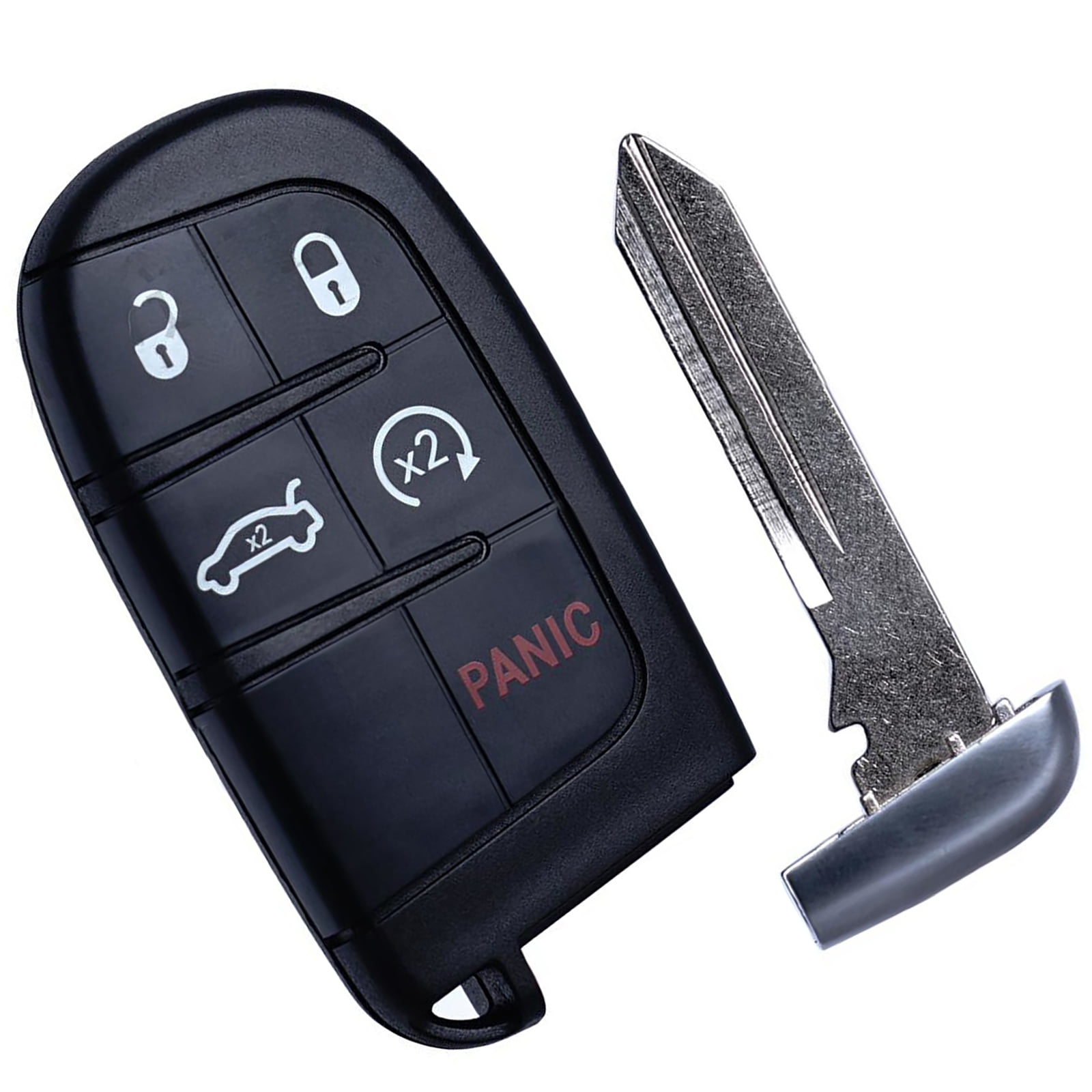 NATEFEMIN Black Remote Key Fob For Dodge Charger 2011-2015 Replacement 433MHz 5 Function Buttons FCC ID M3N-40821302