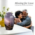 thumbnail image 7 of Eiffel Tower Funeral Cremation Urns For Human Ashes Adult Man And Woman, Purple Urn For Adult Male, 1 Large Decorative Urn For Female Mom, Small Keepsake Urns For Ashes Set Of 4, 10&3 Inch, 7 of 7