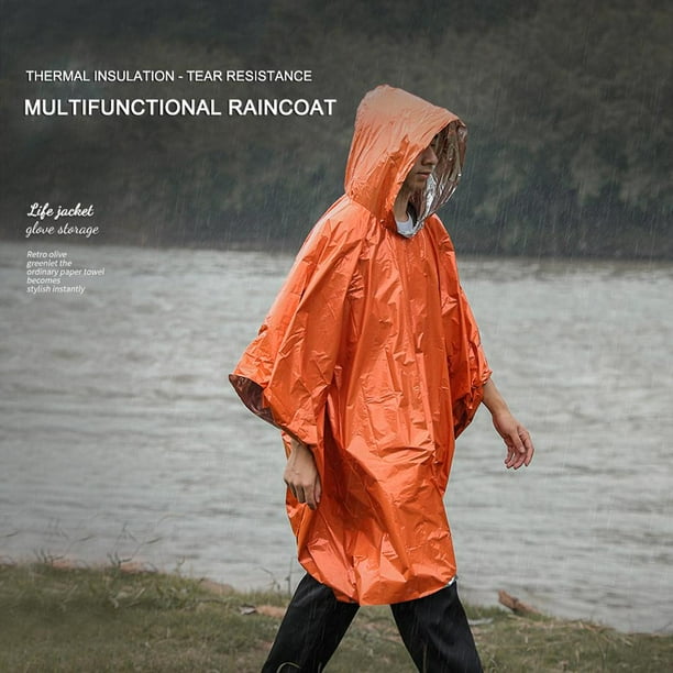Chubasquero de emergencia impermeable Poncho de primeros auxilios PE película de aluminio impermeable térmico