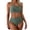 AN14_Army Green, variant on High Waisted Bikini Sets for Women - Two Piece Tummy Control Swimsuit Adjustable S trap V Neck Bathing Suit 2026 Blue M