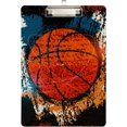 thumbnail image 2 of FMSHPON Basketball Clipboard Hardboard Wood Nursing Clip Board and Pull for Standard A4 Letter 13x9 inches, 2 of 7