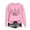 #294-Pink, variant on Craaazy Shirts For Women Fashion Christmas Tree Christmas Printed Loose Long Sleeve Blouse Crew Neck Hoodless Sweatshirts Gifts For Women