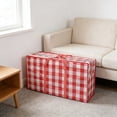 thumbnail image 7 of Tuvgenk Wreath Storage Container Holiday Wreath Storage Bag Checkered Red 32x24x8 inch Plastic Dust Bag, 7 of 7