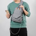 thumbnail image 2 of Bolso de pecho de color sólido para hombre, bolso cruzado de un solo hombro, bolsos casuales multifuncionales, accesorios, bolso de mano para el pecho, organizador, 2 of 5