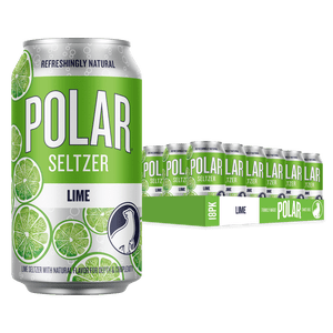 Polar Zero Calorie Lime Sparkling Seltzer Water, 12 fl oz, 18 Pack