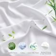 thumbnail image 3 of Simple&Opulence 100% Viscose from Bamboo Sheet Set 4Pcs, Cooling for Hot Sleepers, Soft Breathable Bed Sheets Set, 15" Deep Pockets, Luxury Hotel Silky Bedding Sheets (White,King), 3 of 6