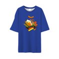 thumbnail image 4 of Unisex Casual Short Sleeve T-Shirts,Round Neck Loose Fit Summer Basic Tee Tops,Lightweight Soft Breathable Crewneck Pullover Shirts for Daily Wear,Workout,Travel,Vacation Dark Blue L, 4 of 4