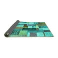 thumbnail image 2 of Ahgly Company Indoor Rectangle Patchwork Turquoise Blue Transitional Area Rugs, 6' x 9', 2 of 4