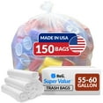 thumbnail image 1 of Bolsas de basura Reli. Easy Grab, 55 a 60 galones (150 unidades), transparentes, 1 of 8
