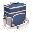 thumbnail image 2 of Unique Bargains Reusable Lunch Bag Insulated Lunch Bag Leakproof Lunch Box Navy Blue, 2 of 6
