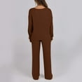 thumbnail image 4 of Women's Soft, Comfortable Knit Pajama Set, Brown, 4 of 5