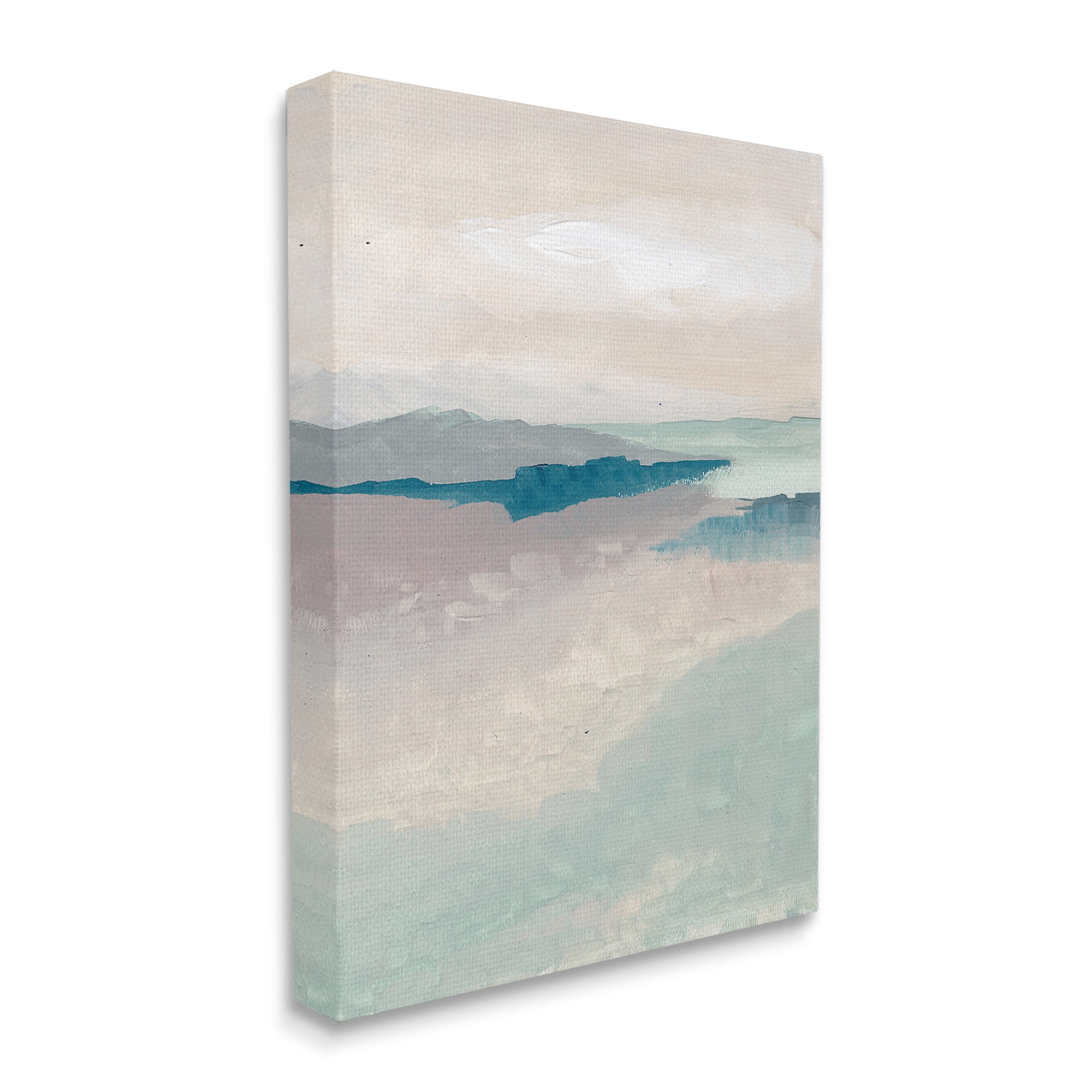 Stupell Industries Subtle Horizon Abstract Abstract Painting Gallery Wrapped Canvas Art Print Wall Art, 16 x 20