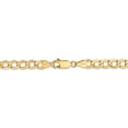thumbnail image 3 of Real 14kt Yellow Gold 5.25mm Semi-Solid Curb Chain Chain Bracelet; 7 inch; Lobster Clasp; for Adults and Teens; for Women and Men, 3 of 4
