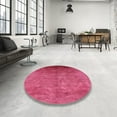 thumbnail image 3 of Ahgly Company Indoor Square Mid-Century Modern Hot Deep Pink Persian Area Rugs, 8' Square, 3 of 6