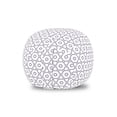 thumbnail image 1 of Abstract Storage Toy Bag Chair, Geometrical Theme Monochrome Illustration Jagged Circles Pattern, Stuffed Animal Organizer Washable Bag, Large Size, Pale Eggplant and White, by Ambesonne, 1 of 3