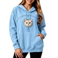 thumbnail image 2 of lcziwo Cat Pouch Hoodie for Women Pet Hoodies Oversized Dog Carrier Hooded Sweatshirt with Carrying Pockets 2026 Light Blue,XL, 2 of 9