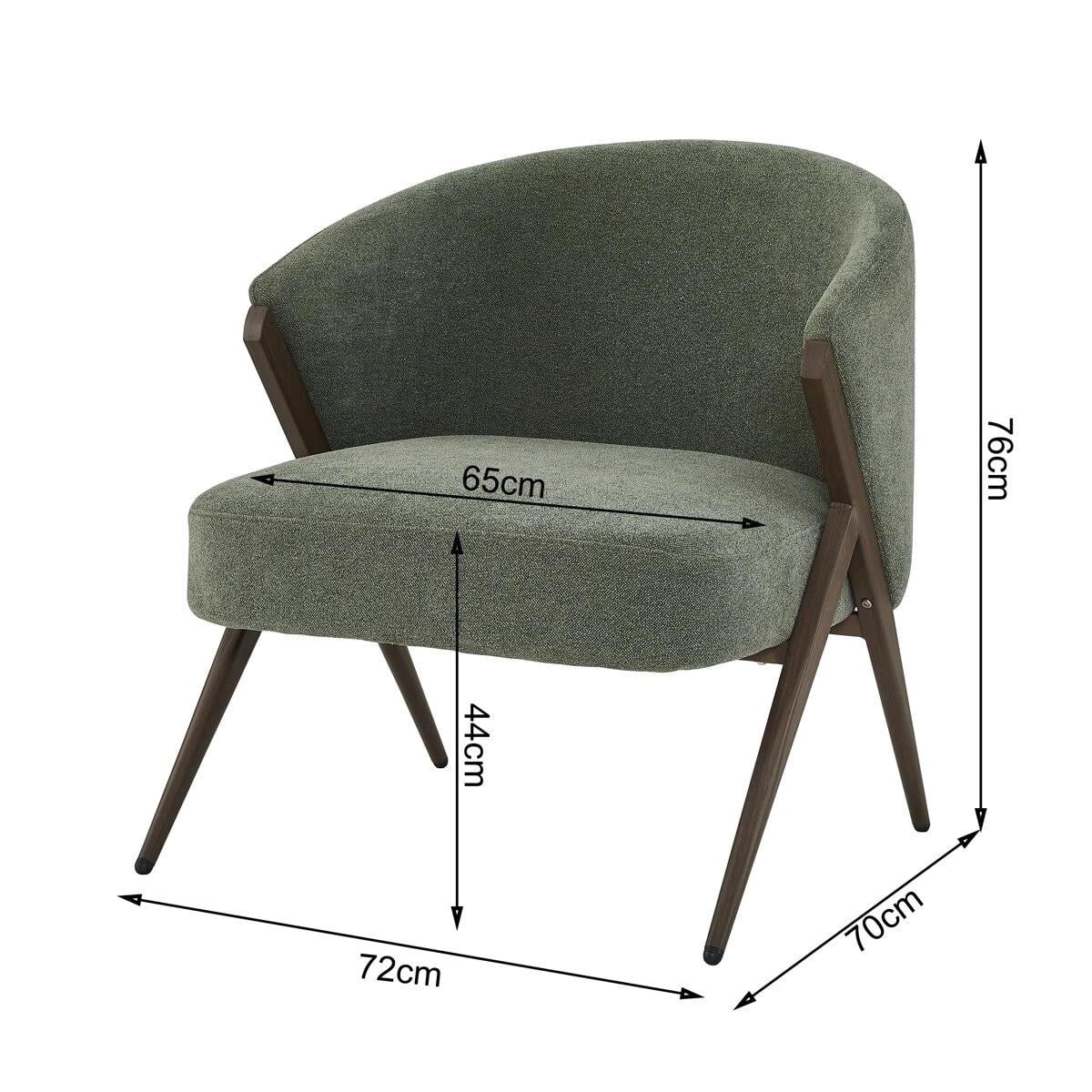 Anko Chenille Lounge Chair, Green