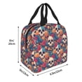 thumbnail image 2 of Yiaed colorful Skull rose Print Insulated Lunch Bag Reusable Cute Tote Lunch Box, Leakproof Cooler Lunch Bags for Work Office Travel School Picnic, 2 of 5