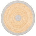 thumbnail image 2 of SAFAVIEH Braided Carina Bordered Reversible Area Rug, Silver/Natural, 3' x 3' Round, 2 of 11