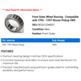thumbnail image 2 of Front Outer Wheel Bearing - Compatible with 1995 - 1997 Nissan Pickup 4WD 1996, 2 of 2