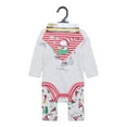 thumbnail image 2 of Character Infant Baby Holiday Take Me Home, Bib, Long-Sleeve Bodysuit, and Pants Outfit Set, 3-Piece Sizes Newborn-12 Months, 2 of 12
