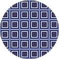 thumbnail image 1 of Ahgly Company Tapis Rond Lavable en Machine Intérieur Jeans Transitionnels Bleu, 7 Pieds Rond, 1 of 7