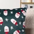 thumbnail image 3 of PAVILIA Holiday Throw Pillow Covers 18x18 Set of 2, Decorative Pillow Cases Bed Sofa Couch, Christmas Winter Accent Decor Cushion Bedroom Living Room, Velvet Square Euro Sham Covers, Santa Green, 3 of 9