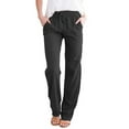 thumbnail image 1 of pitrice Pantalon Décontracté à Jambe Grand, Ample, à Cordon, en Coton et Lin Uni pour Femmes, 1 of 8