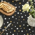 thumbnail image 5 of Black Happy Birthday Tablecloth 60×84 Inch Oval, Gold Star Printed Black Table Cover for Birthday Decoration, Birthday Party Supplies, 5 of 6